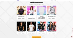 Illustration d'une liste de produits